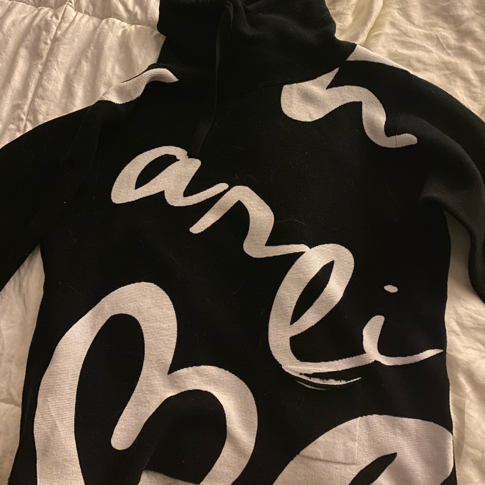 Cowl neck black elegant sweater